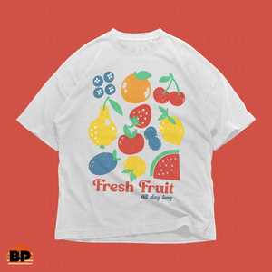 T-shirt Fresh Fruit unisex in cotone pesante, abbigliamento casual, abbigliamento estivo, idea regalo - Product Image 1