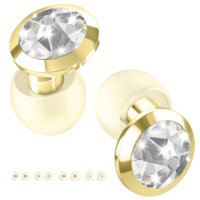 Bouchons d'oreilles en silicone tendance avec réduction du bruit en cristal, réutilisables pour festival, 4 tailles, certifiés EN352-2, logo personnalisé