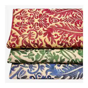 Phi sofa bọc vải 100% polyester Moroccan crewel thêu nhung vải cho sofa