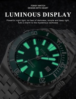 Montres de plongée OEM avec logo personnalisé, mouvement Miyota 8215, acier inoxydable 316L, montre automatique mécanique luminescente 100m pour hommes