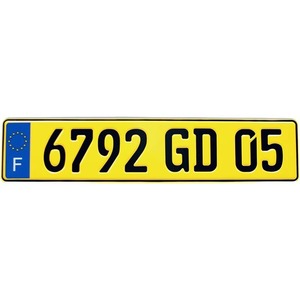 Placa de Matrícula Lateral de Alta Resistencia Estándar Europeo, Placa de Matrícula de Aluminio Personalizada para Automóvil - Product Image 1