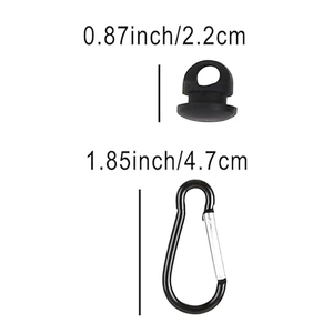 Lot de 3 mousquetons en acier inoxydable, crochets porte-clés polyvalents pour le camping, la randonnée, les sacs et les accessoires de voyage, taille S - Product Image 5