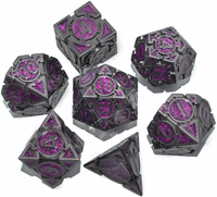 DnD RPG vrac vente en gros 10mm jeu de dés en métal polyédrique forme carrée creuse avec numéros personnalisés 19mm carré accessoires de jeu de table