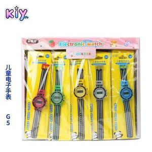 นาฬิกาอิเล็กทรอนิกส์สำหรับเด็กคิย G5 ไฟฉาย LED สายพลาสติกคละสีสำหรับเด็ก - Product Image 1
