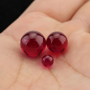 Sfera di rubino sintetico del corindone sintetico delle pietre preziose della sfera rotonda di <span class=keywords><strong>colore</strong></span> rosso rubino 5 # della pietra allentata all'ingrosso della fabbrica - Product Image 6