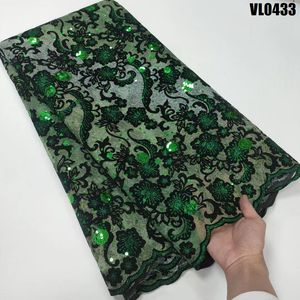 Supoo Aso ebi-encaje de <span class=keywords><strong>terciopelo</strong></span> con lentejuelas, tejido de encaje senegalés - Product Image 3