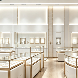 Custom Arch Design Jewelry Display Kiosk Luxury Retail Mall Booth Cabinet For Jewellery Or <b>Watch</b> Boutique Display - Product Image 5