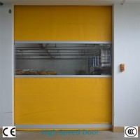 Porte à enroulement rapide en PVC à commande intelligente, aspect plat haut de gamme, personnalisable, pour atelier et entrepôt