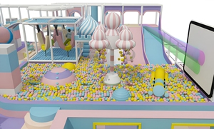 <span class=keywords><strong>Juegos</strong></span> de equipo de juego infantil comercial personalizado, parque de atracciones interior grande para niños, equipo de juego suave con toboganes - Product Image 5