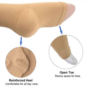 Calcetines de compresión con cremallera para mujer/hombre, calcetines hasta la rodilla con punta abierta, para quemar grasa, belleza de <span class=keywords><strong>las</strong></span> piernas, prevención de <span class=keywords><strong>venas</strong></span> varicosas, para dormir - Product Image 3