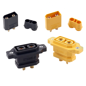 Amass XT90NE-F Panel Mount Connector Set, 30A High Current Gold-Plated Plug for Secure RC LiPo Battery Charging & Power - Product Image 1