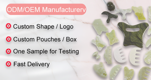 Masseur facial <span class=keywords><strong>Gua</strong></span> <span class=keywords><strong>Sha</strong></span> en <span class=keywords><strong>jade</strong></span> Xiuyan grand format, fonction musicale, couleur verte, logo personnalisé, anti-âge, fait main, 400g - Vente chaude - Product Image 5