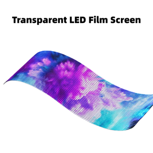 P4 P6 P8 P10 크리스탈 필름 LED 디스플레이 투명 홀로그램 비주얼 스크린 초박형 유연한 솔루션 쇼핑몰 전시장용 - Product Image 1