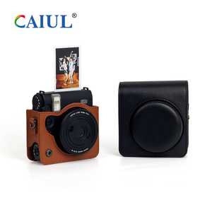 Sac en cuir pour appareil photo pour <span class=keywords><strong>Instax</strong></span> <span class=keywords><strong>Mini</strong></span> 99 Motif de litchi élégant pour la solution de stockage d'équipement vidéo de protection - Product Image 6