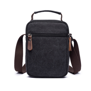 OEM ODM Men's <b>Canvas</b> <b>Crossbody</b> <b>Bag</b> 8 Inch Zipper Closure Portable Travel Outdoor Work Hiking Sports Daily Use - Product Image 3