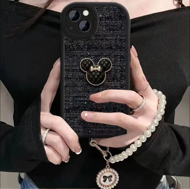Suitable for IPhone14/13/12/11 Pro Max Plush Minnie Fashion XR Xs Max Fine Hole Phone case