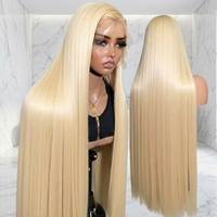 Perruque en cheveux humains naturels Grade 12a Long 613 Lisse 13x4 HD 360 Full Lace Front, Perruques frontales en dentelle HD 13x6 en cheveux humains naturels bruts blonds 613