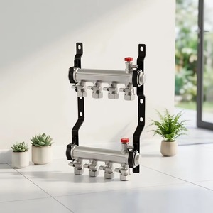 Kit de <span class=keywords><strong>Colector</strong></span> de Calefacción por Suelo <span class=keywords><strong>Radiante</strong></span> Hidrónico Tradicional de Latón RuiQ con Medidor de Flujo PEX, Distribuidor de Calor <span class=keywords><strong>Radiante</strong></span> 2-12 - Product Image 2