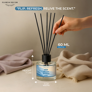 Ocean Breeze Reed Diffuser <b>Gift</b> <b>Set</b> with Premium Fragrance Oil and Black Reed Sticks Elegant Home Fragrance Decor Collection - Product Image 4