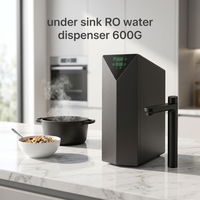 Sistema Dispensador de Agua Pura RO Bajo Fregadero con Filtro Integrado de 600G, Agua Fría y Caliente, UV