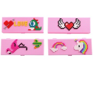 Kotak Pensil Plastik ABS Anak Laki-laki dan Perempuan DIY Blok Bangunan Kotak Pensil Kartun Kotak Alat Tulis Cocok untuk Pelajar - Product Image 3