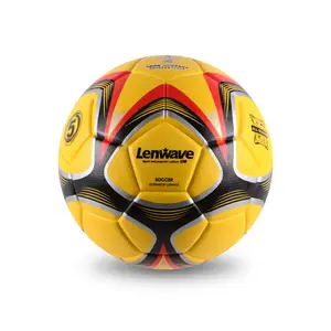 Fábrica personalizada fornecida térmica ligada bola de futebol, tamanho 4/5 treinamento/jogo futebol, pvc /pu bola de futebol para interior ao ar livre