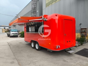 รถขายอาหารเคลื่อนที่แบบใหม่ของ Etodevice รถพ่วงขายกาแฟเคลื่อนที่ ครัวเคลื่อนที่ รถขายอาหารเคลื่อนที่ - Product Image 2