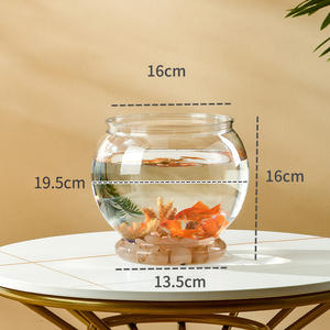 JSD Bureau Rond Globe En Verre Fish <span class=keywords><strong>Tank</strong></span> Aquarium Vase Éclairage Pompe À Oxygène Pratique Pour Un Usage Quotidien Option Économique - Product Image 4