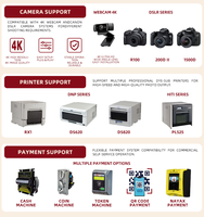 Cabina de Fotos Vintage Cerrada para Bodas, Cabina de Fotos con Espejo Mágico DSLR con Impresora, Cabina de Fotos con Espejo