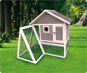 Jaula Conejera de Madera con Patrón Sólido Pequeño, Jaula para Exteriores, Patio Trasero, Correr Mascotas con Conejito, Animal, Jaula para Casa de Conejo de Madera al Aire Libre - Product Image 2