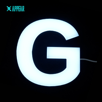 Letrero Luminoso LED Personalizado de Fábrica, Letras Acrílicas 3D, Letrero Exterior para Negocios, Letrero Iluminado LED para Nombre de Tienda
