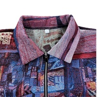 Blouson Bomber Vintage Tissé Grande Taille Personnalisé avec Motif Lettres pour Homme Printemps