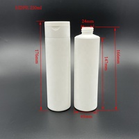 Botol Remas PE 250ml terbalik kosong dengan tutup atas lipat silinder untuk kemasan kosmetik kondisioner sampo