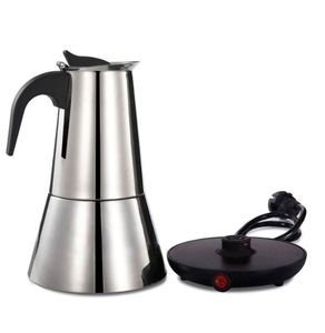 Cafetera Eléctrica <span class=keywords><strong>Moka</strong></span> de Acero Inoxidable con Base Calefactora, Producto Más Vendido - Product Image 1