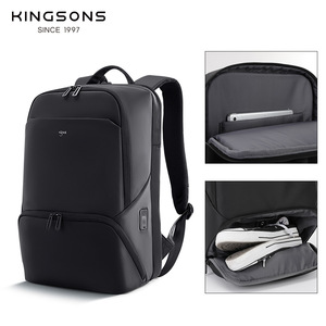 Laptop <b>Backpack</b> 15 Inch Waterproof Lightweight Business Travel Daily Commute Unisex Solid Color 20-35L Capacity - Product Image 4