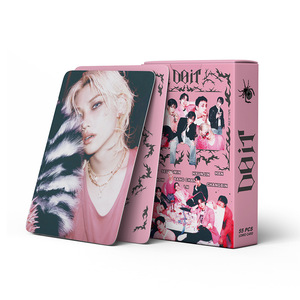 Lot de 55 photocartes Kpop Lomo en gros – Cartes photo et autocollants STRAY KIDS Karma ROSE – Cartes Lomo Kpop de groupes populaires - Product Image 3