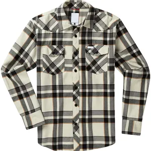New Design Latest Fashion The Men'S Flannel Shirts Oversize Thick Wholesale Oem