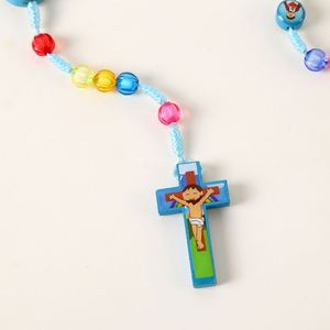 Rosario Católico para Niños, Collar Religioso Cristiano de Jesús, Joyería Sagrada para Oración, Rosario Anudado, Suministros - Product Image 4