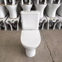 Articles sanitaires européens Toilette deux pièces en céramique WC sol Inodoro Chasse d'eau par gravité Toilette à citerne haute-basse Wc