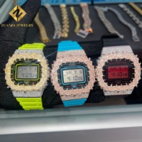 Bijoux de Luxe Montres « Iced Out » VVS Moissanite-Diamant Entièrement Serties DW56000 pour Hommes avec Boîtier et Lunette en Épines Argent 925 – Fabricant