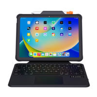 Sarung Keyboard Mini portabel, untuk IPad Pro Bluetooth dengan tempat Pensil ipad