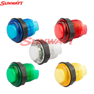 Botón pulsador LED translúcido momentáneo de 28 mm para arcade, interruptores redondos iluminados de 5 V para máquinas de arcade, piezas de kit de bricolaje para juegos. - Product Image 3