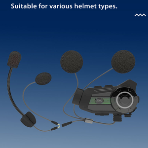 Batterie haute capacité longue durée <span class=keywords><strong>de</strong></span> <span class=keywords><strong>travail</strong></span> moto Bluetooth <span class=keywords><strong>casque</strong></span> interphone <span class=keywords><strong>casque</strong></span> prise en charge assistant vocal et <span class=keywords><strong>radio</strong></span> FM - Product Image 6