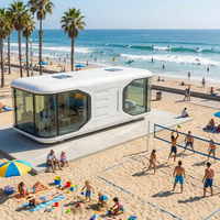 Capsule hôtelière modulaire préfabriquée de 20 pieds, alimentée à l'énergie solaire, pour bureau, maison conteneur préfabriquée, cabine capsule spatiale, maison mobile
