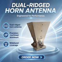 Antenne cornet double polarisation GPS/GNSS FALAYI 6-18 GHz avec gain de 17,2 dBi, VSWR de 2,5, matériau PU, Shanghai