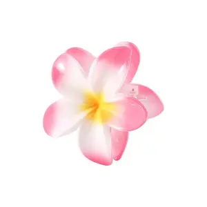 T955 2023 style balnéaire vente entière frangipanier grandes filles été hawaïen couleur petite fleur pinces à cheveux pour femmes