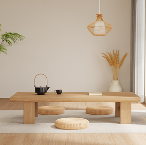 Petite table basse en bois massif pour salon, table basse pour <span class=keywords><strong>baie</strong></span> <span class=keywords><strong>vitrée</strong></span> - Product Image 4