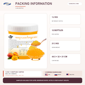 Bolas de Jugo de Uva Explosivas (Popping <span class=keywords><strong>Boba</strong></span>) 1.2kgx12 Cartón, Dulces Bolas Moradas para Té de Burbujas, Yogur y Postres de Frutas - Product Image 4