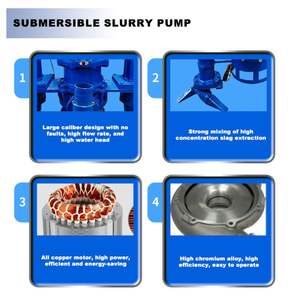 Pompe à boue submersible verticale de 5 et 10 pouces, 11 kW, à grand débit, pour eaux usées, aspiration de sable de rivière et boues - Product Image 6