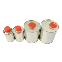 Bidon rond en fer blanc pour huile avec bouchon en plastique, disponible en 100ml, 200ml, 250ml, 500ml, 800ml, 1 litre – Direct Usine